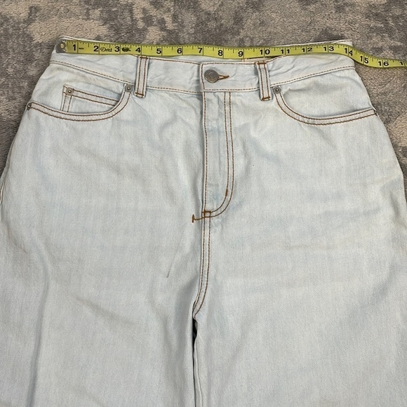 New Alexander McQueen High Rise Rigid Denim Light Wash Mom Jeans Long Sz 30 - Picture 6 of 15